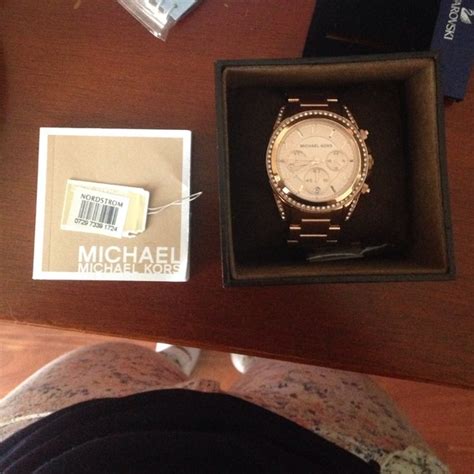 michael kors watch with box rose gold